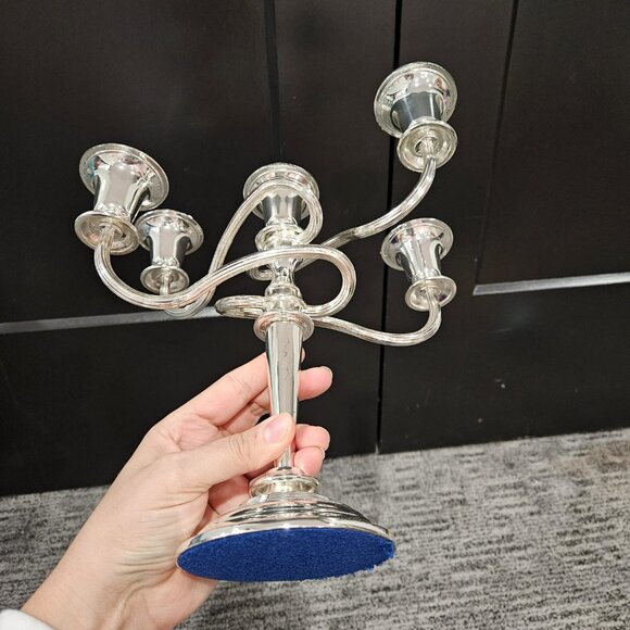 Vintage Silver Plated Candelabra 5 Candle Holders, Tall candlesticks - Picture 3 of 3